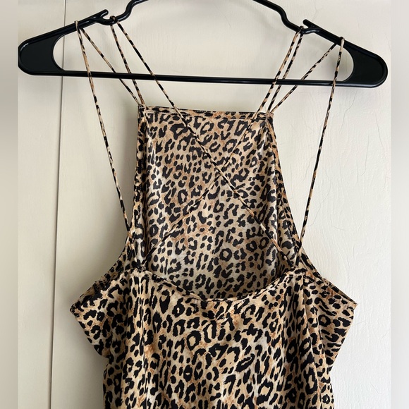 Silence and Noise leopard print strappy dress size M - Picture 3 of 4